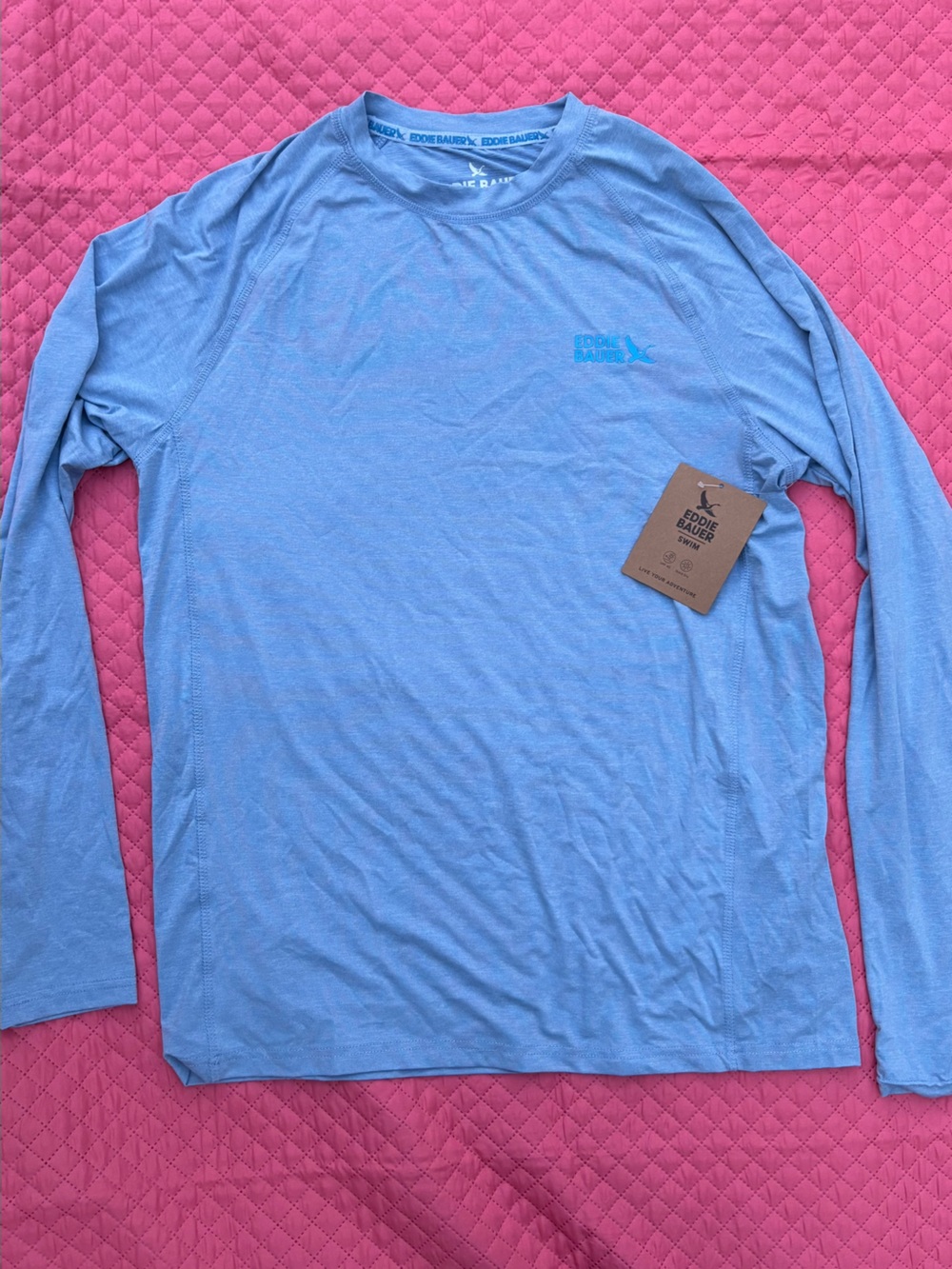 Eddie Bauer Sky Blue Long Sleeve Swim Shirt